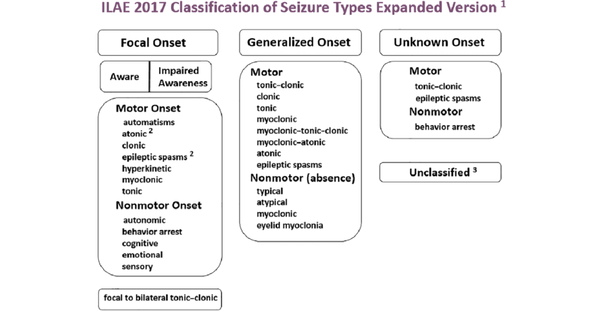 ILAE 2017 Classification of Seizure Types