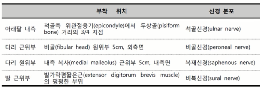 자율신경 검사 분류표